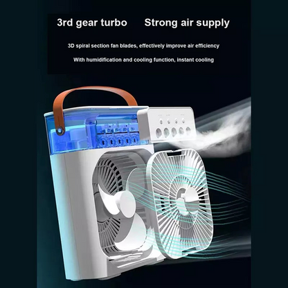 Air Cooling USB Fan LED Night Light Water Mist Humidification Fan Spray