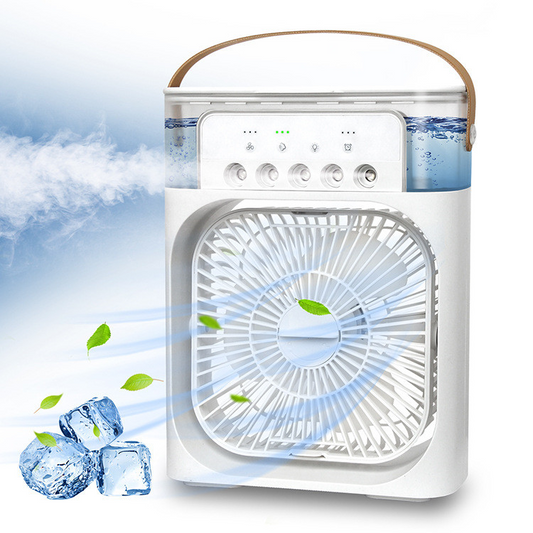 Air Cooling USB Fan LED Night Light Water Mist Humidification Fan Spray